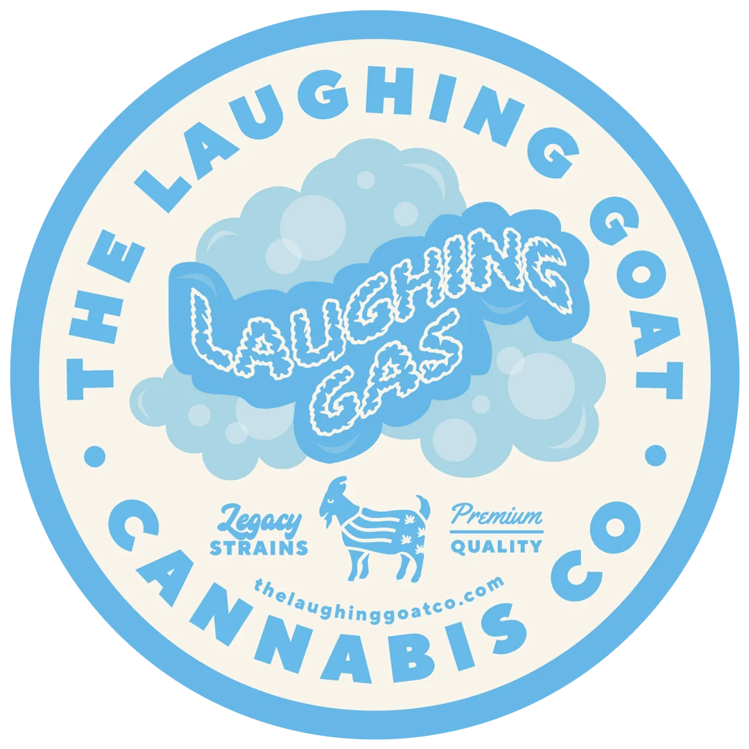 LAUGHING GAS Bud sticker logo