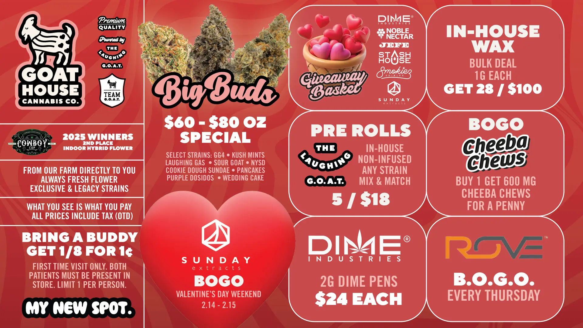 February cannabis deals